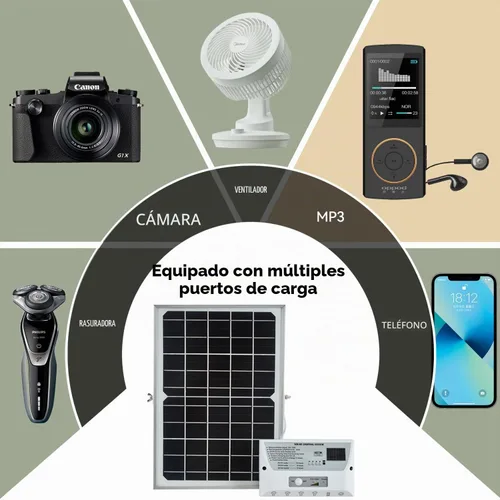 Vista 2 de Lámparas colgantes para interior y exterior con energía solar con 4 bombillas LED, cada una con un cable de 5m, impermeables, batería de 6000mAh