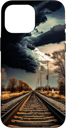 Vista 19 de Railroad Train Tracks Storm - Carcasa para iPhone 17