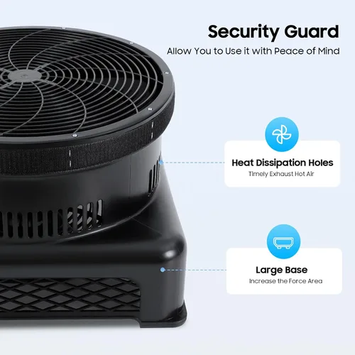 Vista 3 de Ventilador inflable de 17.7 pulgadas para hombre, soplador de aire para bailarina, ventilador de globo inflable para 9.8-18.04 pies, tubo inflable