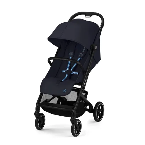 Vista 7 de CYBEX Beezy 2 - Cochecito de viaje compacto y ligero, compatible con asientos de automóvil CYBEX, gris niebla