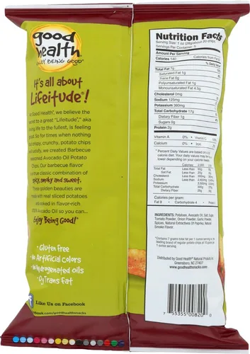Vista 2 de Good Health Chips de barbacoa estilo hervidor de aceite de aguacate, bolsa de 5 onzas (4 bolsas)