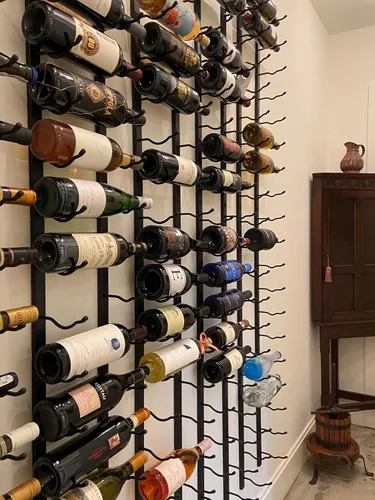 Vista 7 de VintageView W Series Pro Wine Rack 3 – Estante de metal montado en la pared – Moderno almacenamiento de vino de fácil acceso – Estante de vino que