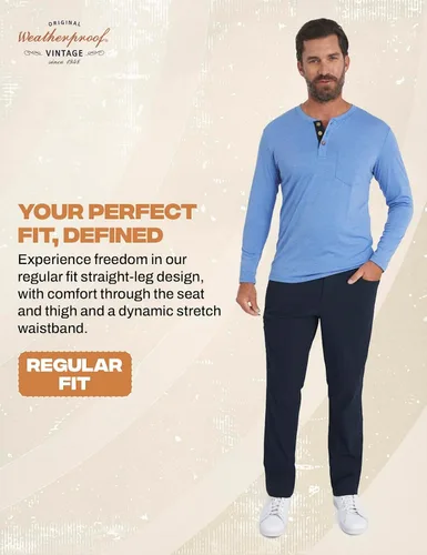 Vista 5 de Weatherproof Vintage Pantalones casuales de senderismo para hombre, pantalones de trabajo ligeros y elásticos para hombre con bolsillo de carga