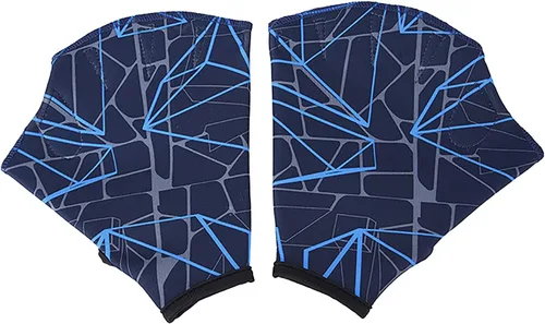 Vista 5 de Guantes de natación de nailon para natación acuática, guantes de malla para entrenamiento acuático, entrenamiento acuático, equipo de mano