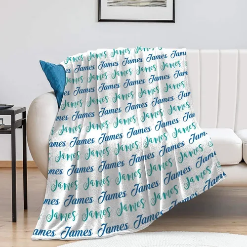 Vista 5 de Mantas de bebé personalizadas con nombre para niños, manta personalizada con nombre para bebés, recién nacidos y niños