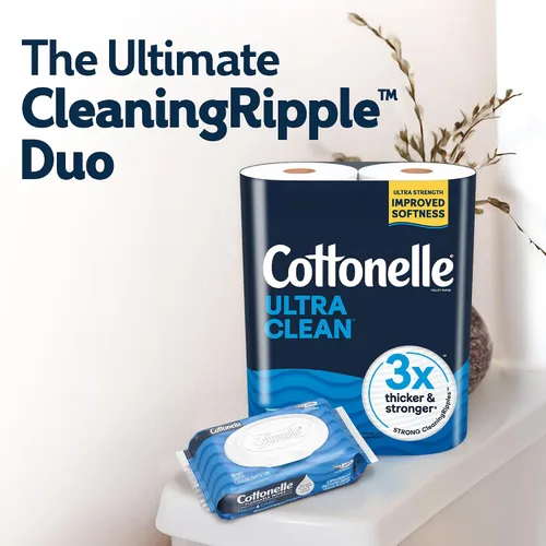 Vista 7 de Papel higiénico Cottonelle Ultra Clean, 9 Mega Rolls = 36 Regular Rolls, el empaque puede variar