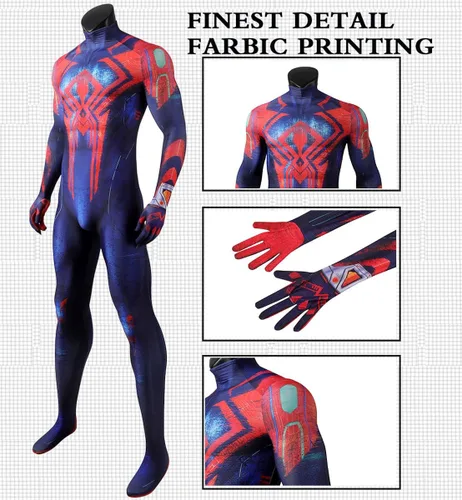 Vista 4 de Yakogy Disfraz de Halloween para niños y adultos, disfraz de superhéroe de elastano, estilo Zentai 3D