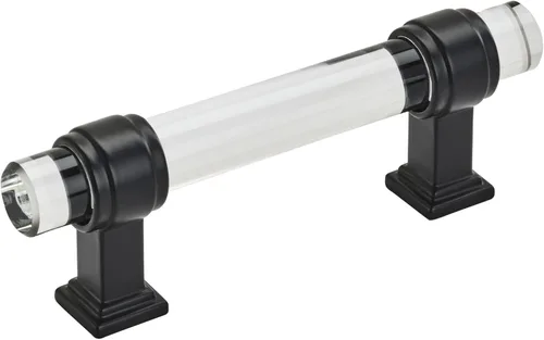 Vista 18 de Amerock Mango de gabinete Bronce claro/negro 3-3/4 pulgadas (96 mm) de centro a centro Glacio paquete de 1 unidad Jaladera de cajón