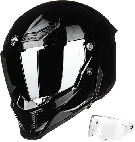 Vista 15 de ILM Cascos para Motocicleta para Adultos Hombres Mujeres Casco Integral DOT ECE con Visor Dual para Carreras en Calle con Pinlock Modelo MF509