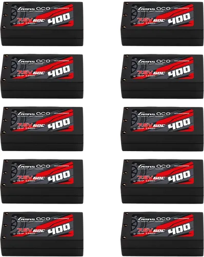 Vista 8 de Gens ace 400mAh 60C 7.6V HV Hardcase 2S Lipo Batería con XT-60 Plug (4Pcs)