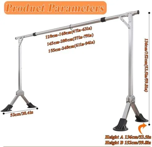 Vista 6 de Collapsible Clothes Drying Rack, Heavy Duty 201 Stainless Steel, Space Saving Foldable Laundry Rack, Portable Garment Dryer for Indoor/Outdoor Use