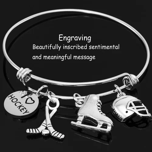 Vista 3 de Kivosliviz Regalos de hockey Pulsera Hockey Equipo Hockey Accesorios Regalos para Jugadores