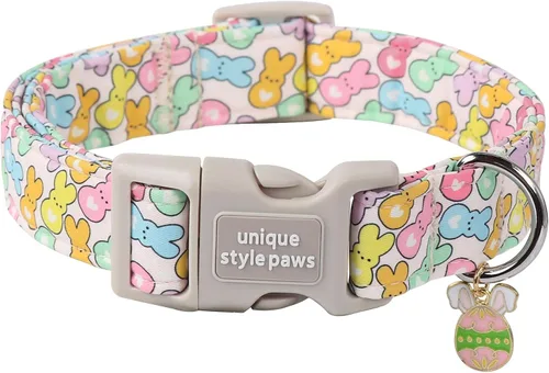 Vista 56 de Unique style paws Collar de perro con hebilla de plástico con colgante, collar de cachorro para primavera y verano, traje de baño para fiesta
