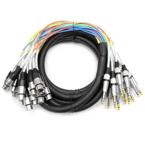 Vista 8 de Seismic Audio Altavoces cables de serpiente de 8 canales, hembra de 5' XLR a ¼" TRS Snake Cable