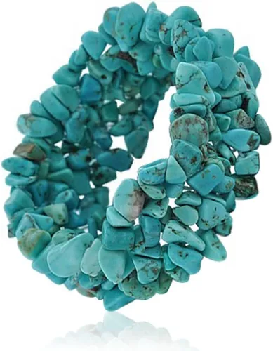 Vista 2 de Pulsera ancha grande y gruesa de varios colores, cristal morado, marrón, ojo de tigre, amatista, cuarzo rosa, negro, ónix azul, lapislázuli, verde