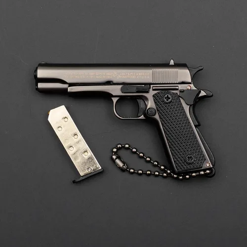 Vista 3 de 1911 Llavero de metal mini táctico llavero pequeño colgante para la colección de ornamentos regalo para hombres fanáticos del ejército