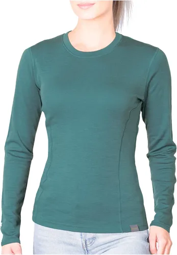 Vista 9 de MERIWOOL Camiseta térmica de capa base de manga larga para mujer, 100% lana merina, peso medio Negro