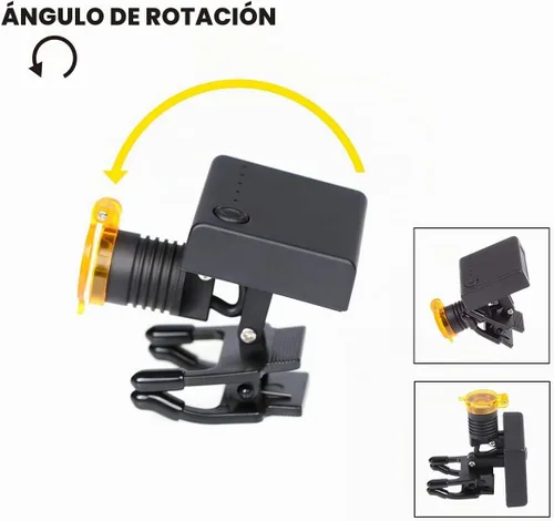 Vista 9 de NSKI Linterna frontal LED de 3 W con filtro, tipo clip de plástico para lupas