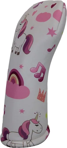 Vista 3 de Unicornios rosados BeeJoss Golf Club Headcover Driver Fairway híbrido vendido por separado Hecho a mano en Estados Unidos