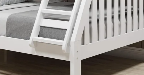 Vista 3 de Donco Kids Austin Mission Twin sobre litera blanca completa