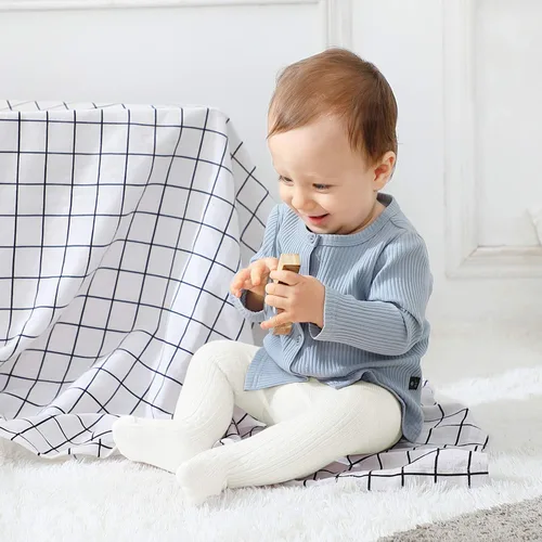 Vista 4 de Leotardos Zando suaves para niño, mallas sin costuras, de punto para bebé, cálidos, leotardos para recién nacido