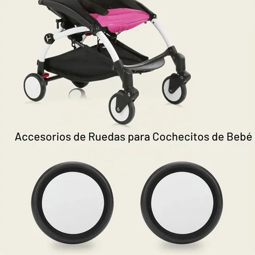 Vista 3 de Accesorios para cochecito Yoya, adaptador de asiento de automóvil, herramienta de rueda de cochecito de bebé, un par de ruedas traseras resistentes