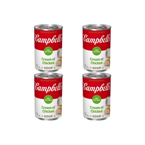 Vista 12 de Campbell's Sopa Condensada de Crema de Pollo 98% Libre de Grasa, Lata de 10.5 oz (Paquete de 12)