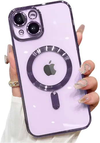 Vista 53 de Funda magnética para iPhone 12 Pro Max transparente compatible con MagSafe Funda protectora de lente de cámara integrada para iPhone 12 Pro Max