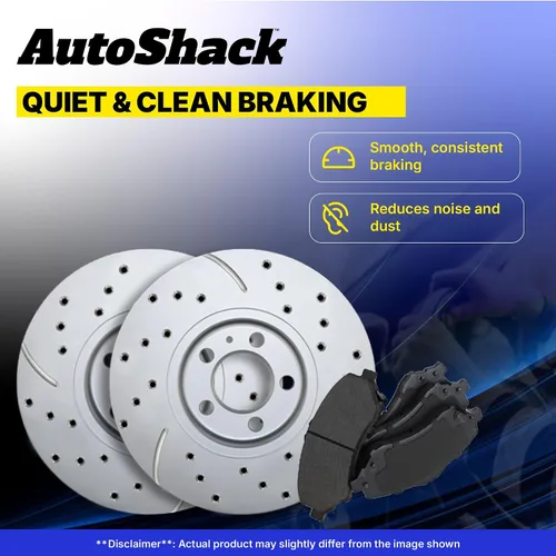 Vista 9 de AutoShack Rotores de freno perforados y ranurados delanteros y traseros Reemplazo para Subaru Impreza 2.0L AWD 2012-2016 Recubrimiento E negro