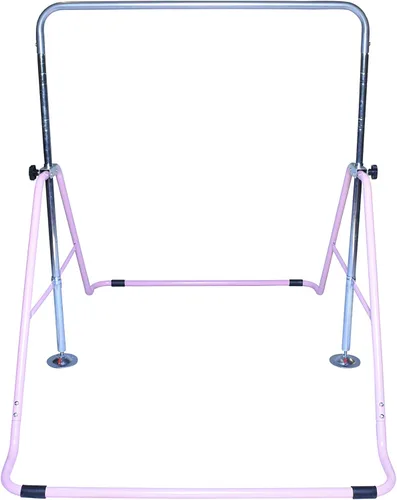 Vista 7 de XINDONGSHENG - Barra de gimnasia atlética expansible para niños, barra de equilibrio para entrenamiento junior, gimnasio, color morado con 2 pies x