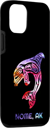 Vista 3 de iPhone 15 Nome Alaska Native American Orca Killer Whale Case