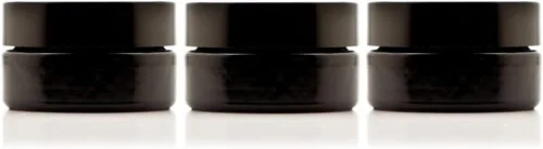 Vista 8 de Infinity Jars Tarro con tapa de rosca de 3.4 fl oz (3.3 fl oz), color negro, ultravioleta, recargable, estilo cosmético, botella de viaje, tarro