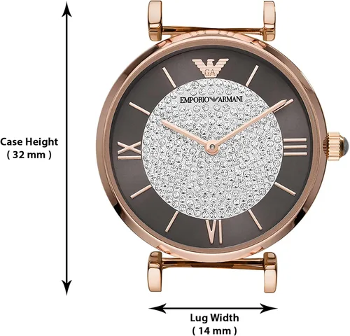 Vista 7 de Emporio Armani Reloj de vestir para mujer con pulsera de acero inoxidable