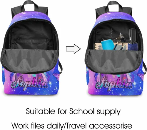 Vista 82 de Texto personalizado Elefante desgaste gafas mochila mochila mochila casual Daypack bolsa para mamá niñas, color86-4, Mochilas Daypack