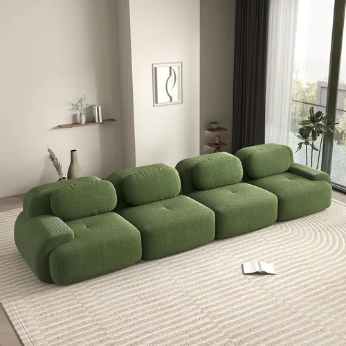 Vista 90 de Sofá biplaza moderno de 80 pulgadas para sala de estar, sofá de pana en forma de nube con asiento profundo, sofá modular negro, sofás de dos plazas