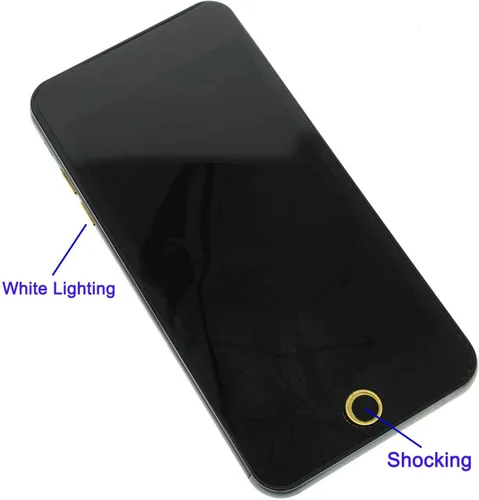 Vista 2 de Cooplay 2 piezas falso impactante teléfono negro 6s 7 Plus tricky novedad móvil broma fiesta divertido juguete artilugio dispositivo de descarga