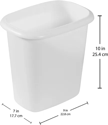 Vista 3 de Rubbermaid Cubo de basura de 6 cuartos de galón para dormitorio, baño y oficina (paquete de 4)