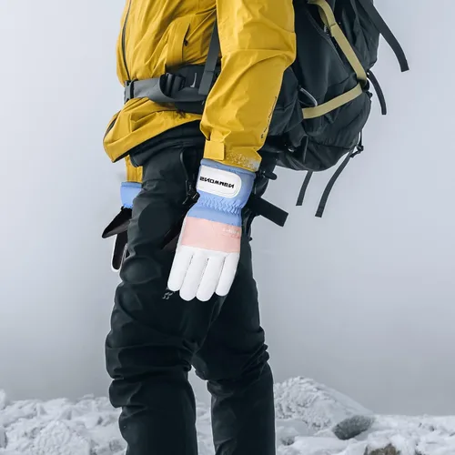 Vista 3 de Durio Guantes de esquí impermeables para mujeres y hombres, guantes de esquí para mujeres y hombres, guantes de nieve para pantalla táctil, guantes