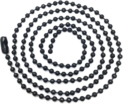 Vista 4 de COOLSTEELANDBEYOND Collar único con colgante de etiqueta de perro negro con incrustaciones de estrella de David de plata de acero inoxidable