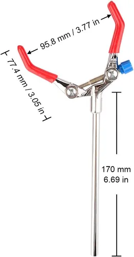Vista 2 de Labasics Abrazadera giratoria de 3 puntas, resistente de 3 puntas, abrazadera de extensión multiusos, estilo dedo, abrazadera de laboratorio