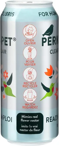 Vista 7 de Perky-Pet 522 Néctar de colibrí transparente listo para usar en lata de aluminio reciclable – 4 latas, 16 onzas cada una – 64 onzas líquidas