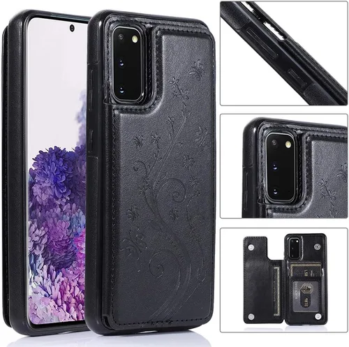 Vista 3 de Funda de teléfono para Samsung Galaxy S20 Glaxay S 20 5G de 6.2 pulgadas con protector de pantalla de vidrio templado y tarjetero con soporte