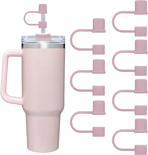 Vista 19 de 7 Piezas Tapas Protectoras de Pajilla para Copa Stanley, Simples de 10mm (0.4 pulgadas) Tapas de Pajilla de Silicona para Accesorios de Vaso Stanley