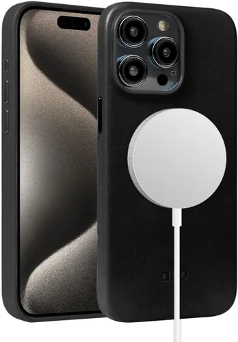 Vista 22 de alto Funda para teléfono compatible con iPhone 15 2023 y MagSafe, funda magnética de cuero italiano, funda protectora contra caídas de la serie Clop