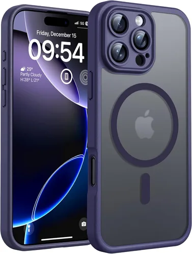 Vista 229 de TOCOL Funda para iPhone 11, compatible con Magsafe, protección completa de cámara, imanes integrados, protección contra caídas, funda translúcida