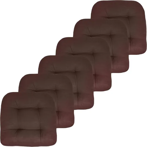 Vista 15 de Sweet Home Collection - Cojines para silla de patio y exterior, almohadillas prémium con relleno grueso y cómodo de fibra, mechones, 19 x 19 Negro