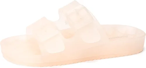 Vista 70 de FUNKYMONKEY - Sandalias bajas cómodas para mujer, hechas de etilvinilacetato, ajustables con hebilla doble