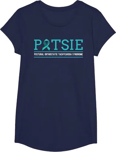 Vista 81 de POTS Dysautonomia Turquoise Ribbon Autonomic Dysfunction T-Shirt Asphalt Grey