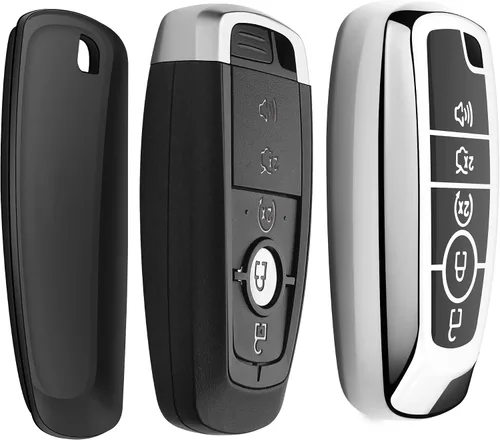 Vista 4 de Tukellen Funda para llavero Ford de alta calidad, suave, de protección completa, compatible con Ford Explorer, Mustang Fusion Escape F150 F250 F350