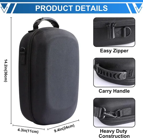 Vista 3 de Funda de viaje para realidad virtual Oculus Quest 2 con correa para el hombro bolsa de viaje para MetaOculus Quest 2 Elite accesorios de auriculares
